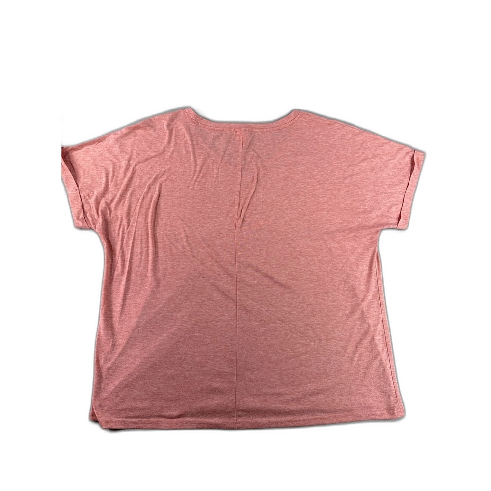 WINOLL Neck Tee Unisex XXL Pink Cotton Blend Relaxed Fit Short Sleeve Solid
